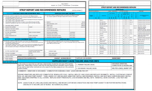Strip Report And Recommended Repairs