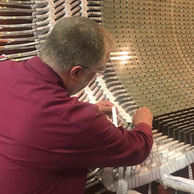 HECO technician conducting a DC motor rewind.