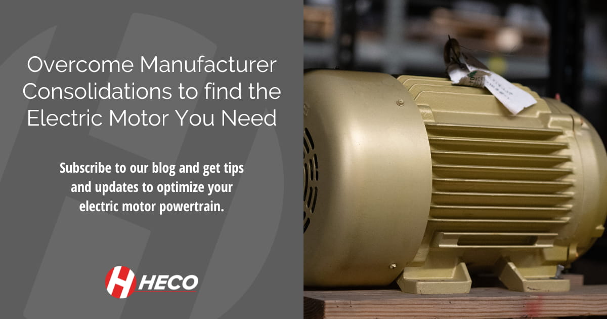Electric motor sitting on shelf